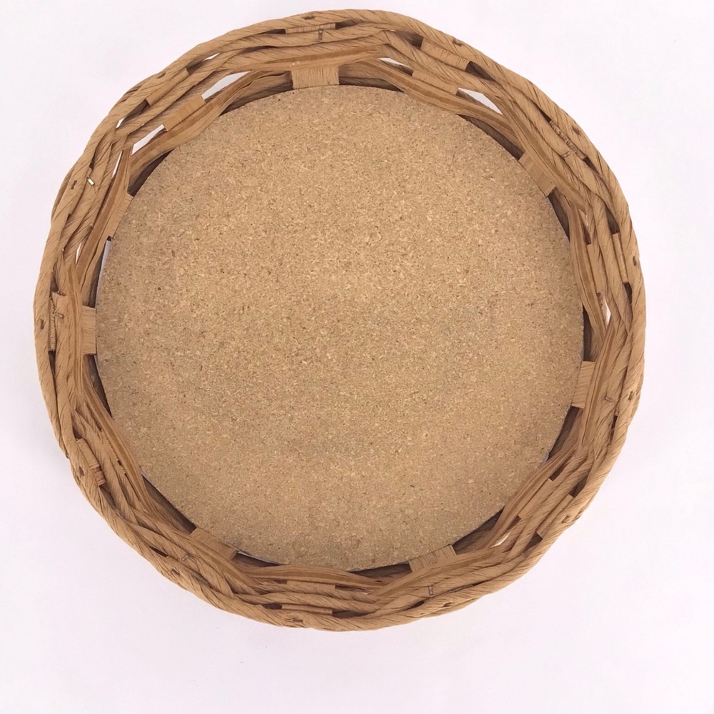Vintage Pyrex for #229 Woven Basket Cork Pie Dish Holder